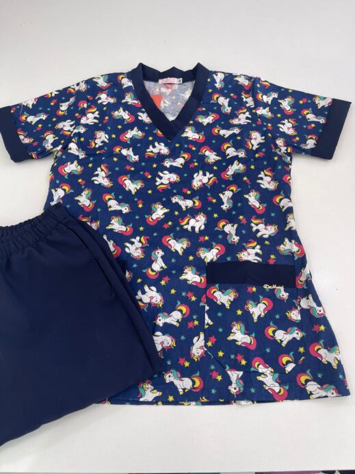 Pijama Modelo 02 Unicórnio Azul Marinho - Imagem 5