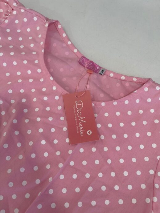 Pijama Pilar Estampa Poá Rosa - Imagem 3